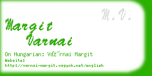 margit varnai business card